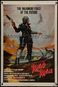 1b551 MAD MAX 1sh 1980 George Miller post-apocalyptic classic, Garland art of Mel Gibson!