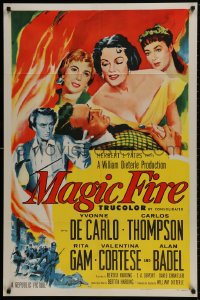 1b554 MAGIC FIRE 1sh 1955 Dieterle, Yvonne De Carlo, Gam, Cortese, Alan Badel as Richard Wagner!