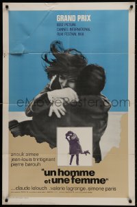 1b559 MAN & A WOMAN int'l 1sh 1966 Claude Lelouch's Un homme et une femme, Anouk Aimee, Trintignant