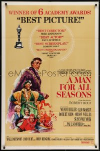 1b560 MAN FOR ALL SEASONS style C 1sh 1966 Paul Scofield, Robert Shaw, Best Picture Academy Award!