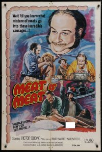 1b579 MEAT IS MEAT 1sh 1974 Victor Buono, wait 'til you learn what's in these sausages!