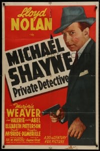 1b587 MICHAEL SHAYNE PRIVATE DETECTIVE 1sh 1940 Lloyd Nolan, Majorie Weaver & Elizabeth Patterson!