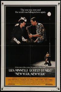 1b621 NEW YORK NEW YORK style B 1sh 1977 Robert De Niro plays sax while Liza Minnelli sings!