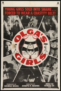 1b644 OLGA'S GIRLS 1sh 1964 young girls sold into shame & forced to wear a chastity belt, rare!