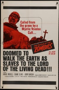 1b690 PLAGUE OF THE ZOMBIES 1sh 1966 Hammer horror, great undead monster image!
