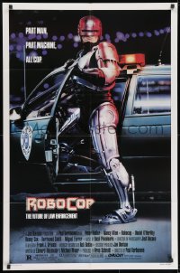 1b747 ROBOCOP 1sh 1987 Paul Verhoeven classic, Peter Weller is part man, part machine, all cop!