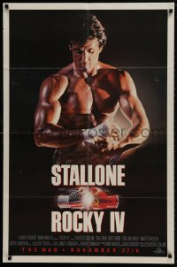 1b752 ROCKY IV advance 1sh 1985 different close up of heavyweight boxing champ Sylvester Stallone!