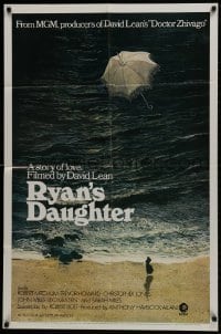 1b764 RYAN'S DAUGHTER style B 1sh 1970 David Lean, art of Sarah Miles by Ron Lesser, pre-awards!