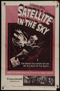 1b772 SATELLITE IN THE SKY 1sh 1956 English, the never-told story of life on the roof of the Earth!