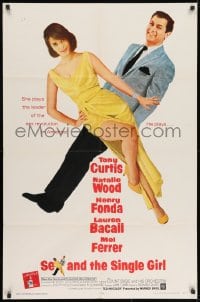 1b790 SEX & THE SINGLE GIRL 1sh 1965 great full-length image of Tony Curtis & sexiest Natalie Wood!