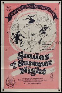 1b822 SMILES OF A SUMMER NIGHT 1sh 1957 Ingmar Bergman, Ulla Jacobsson & Eva Dahlbeck!