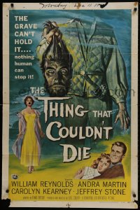 1b894 THING THAT COULDN'T DIE 1sh 1958 great artwork of monster holding its own severed head!