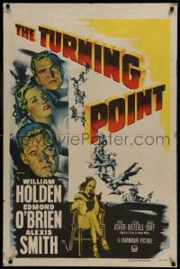 1b933 TURNING POINT 1sh 1952 William Holden, Edmond O'Brien, Alexis Smith, film noir!