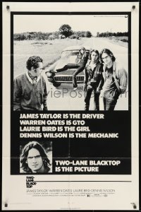 1b939 TWO-LANE BLACKTOP 1sh 1971 James Taylor is the driver, Warren Oates is GTO, Laurie Bird