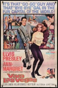 1b950 VIVA LAS VEGAS 1sh 1964 go-go guy Elvis Presley & sexy bye-bye gal Ann-Margret!