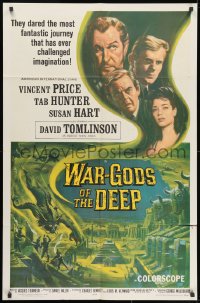1b958 WAR-GODS OF THE DEEP 1sh 1965 Vincent Price, Jacques Tourneur, most fantastic journey!