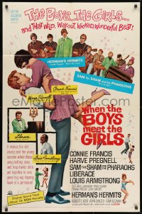 1b971 WHEN THE BOYS MEET THE GIRLS 1sh 1965 Connie Francis, Liberace, Herman's Hermits!
