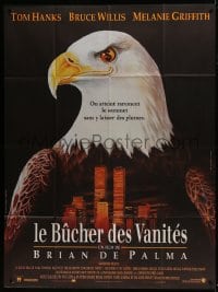 1c493 BONFIRE OF THE VANITIES French 1p 1991 different art of bald eagle over New York City, rare!