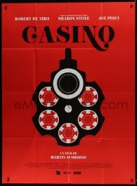 1c518 CASINO French 1p R2015 Martin Scorsese, different art of revolver wtih gambling chip bullets!