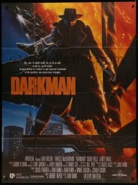 1c548 DARKMAN French 1p 1990 directed by Sam Raimi, cool Alvin art of masked hero Liam Neeson!
