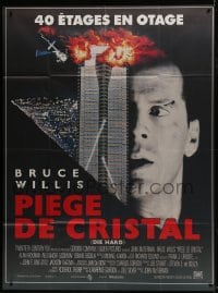 1c555 DIE HARD French 1p 1988 cop Bruce Willis is up against twelve terrorists, crime classic!