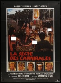 1c563 DOOMED TO DIE French 1p 1981 Umberto Lenzi's Mangiati vivi, cannibals & topless girls!