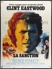 1c572 EIGER SANCTION French 1p 1975 cool different art of Clint Eastwood by Jean Mascii!