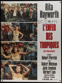 1c592 FIRE DOWN BELOW French 1p R1980s four different images of sexy Rita Hayworth dancing!