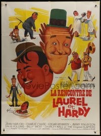 1c610 FURTHER PERILS OF LAUREL & HARDY French 1p 1967 different art of Stan & Ollie by Grinsson!