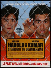 1c647 HAROLD & KUMAR ESCAPE FROM GUANTANAMO BAY French 1p 2008 John Cho & Kal Penn in prison!
