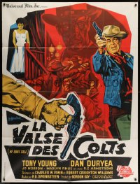 1c651 HE RIDES TALL French 1p 1964 great different western gunfight art by Guy Gerard Noel!