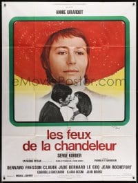 1c653 HEARTH FIRES French 1p 1972 Les Feux De La Chandeleur, super close up of Annie Girardot!