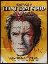 1c663 HOMMAGE A CLINT EASTWOOD French 1p 1984 Raymond Moretti headshot art of the man himself!