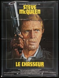 1c670 HUNTER French 1p 1980 best different art of bounty hunter Steve McQueen by Jean Mascii!