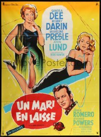 1c675 IF A MAN ANSWERS French 1p 1963 Grinsson art of sexy Sandra Dee, Bobby Darin & Presle!