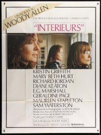 1c685 INTERIORS French 1p 1978 Diane Keaton, Mary Beth Hurt, directed by Woody Allen, classic!