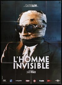 1c687 INVISIBLE MAN French 1p R2000s James Whale, H.G. Wells, wonderful different image!