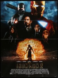 1c689 IRON MAN 2 French 1p 2010 Marvel, directed by Jon Favreau, Robert Downey Jr, cast montage!