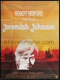 1c695 JEREMIAH JOHNSON French 1p 1972 cool artwork of Robert Redford, directed by Sydney Pollack!