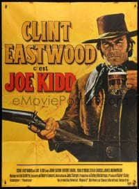 1c701 JOE KIDD French 1p 1972 best art of Clint Eastwood with beer and gun in hand by Jean Mascii!