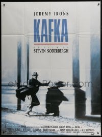 1c706 KAFKA French 1p 1991 Steven Soderbergh directed, cool image of Jeremy Irons on the run!