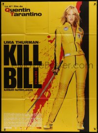 1c708 KILL BILL: VOL. 1 French 1p 2003 Quentin Tarantino, full-length Uma Thurman with katana!