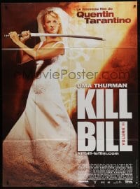 1c709 KILL BILL: VOL. 2 French 1p 2004 full-length bride Uma Thurman with katana, Quentin Tarantino