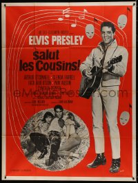 1c715 KISSIN' COUSINS French 1p 1970 different images of Elvis Presley with guitar & girls, Guys art