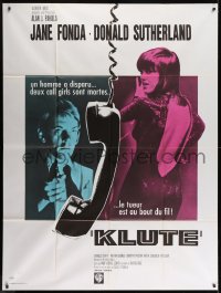 1c716 KLUTE French 1p 1971 Donald Sutherland helps intended murder victim & call girl Jane Fonda!