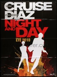 1c717 KNIGHT & DAY teaser French 1p 2010 cool silhouette art of Tom Cruise & Cameron Diaz!