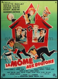 1c720 LA MOME AUX BOUTONS French 1p 1958 great Boris Grinsson art of the entire cast!