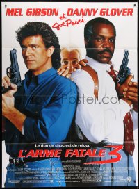 1c731 LETHAL WEAPON 3 French 1p 1992 great image of cops Mel Gibson, Glover & Joe Pesci!