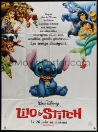 1c734 LILO & STITCH advance French 1p 2002 great image with other Disney cartoon characters!
