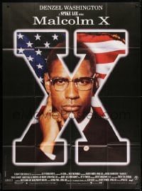 1c755 MALCOLM X French 1p 1992 directed by Spike Lee, different c/u of Denzel Washington!